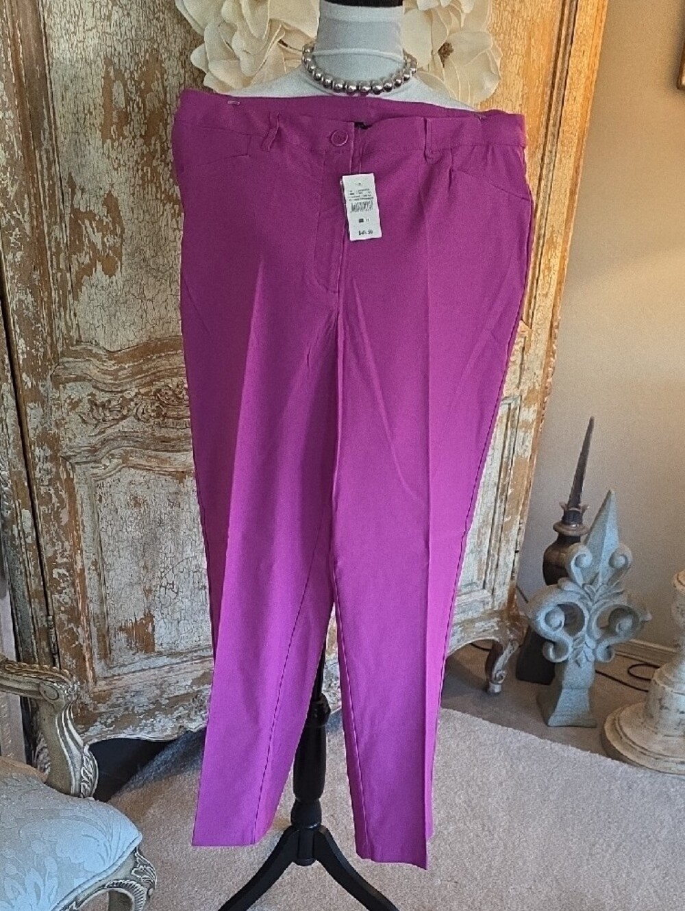 Ashley Stewart Women's Magenta Pants Size 18 - Picture 6 of 12